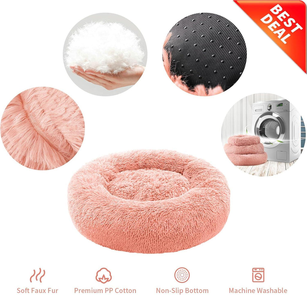 YOJOGEE Calming Donut Puppy Bed for Medium Small | PetNestUK