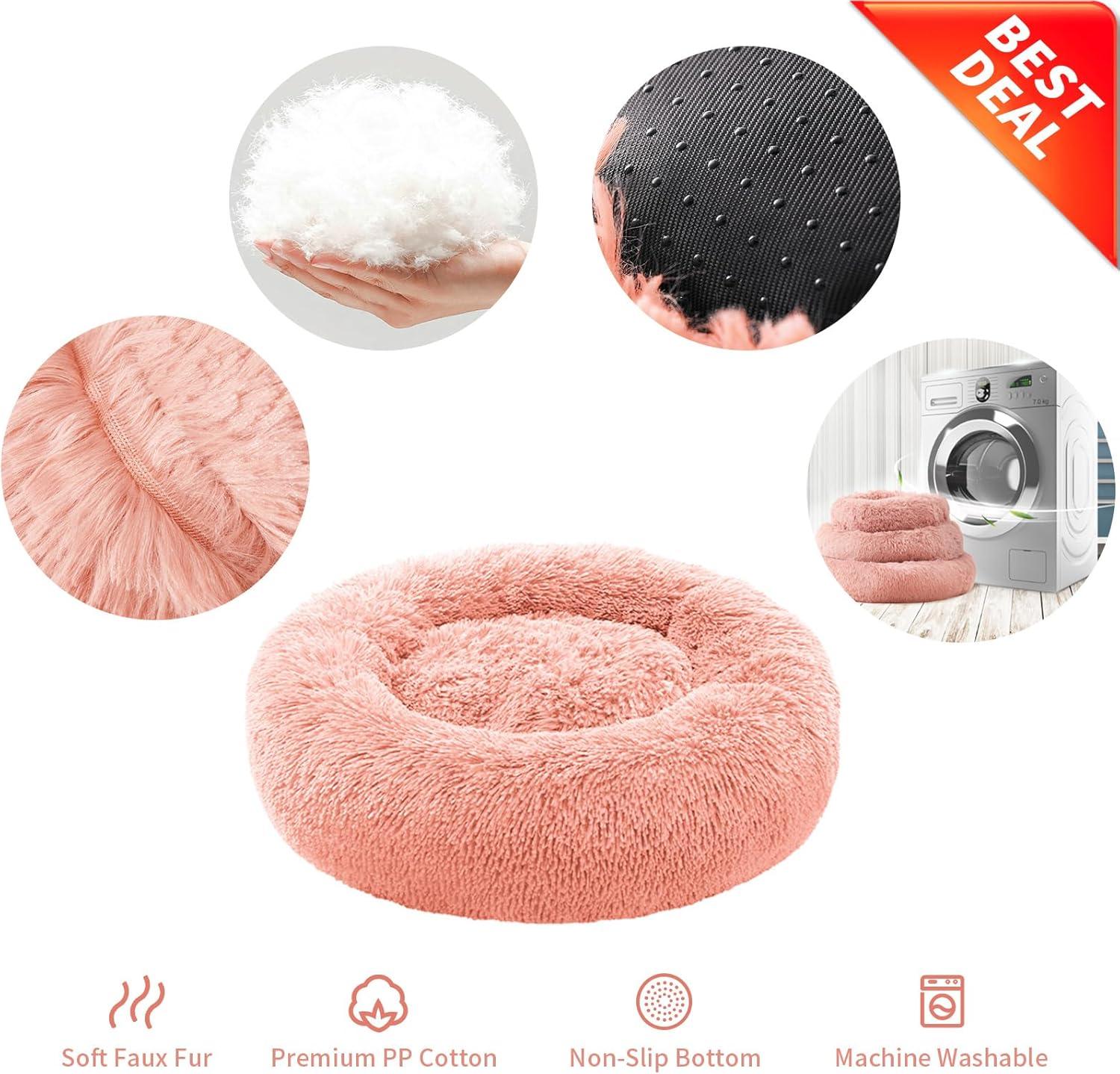 YOJOGEE Calming Donut Puppy Bed for Medium Small | PetNestUK