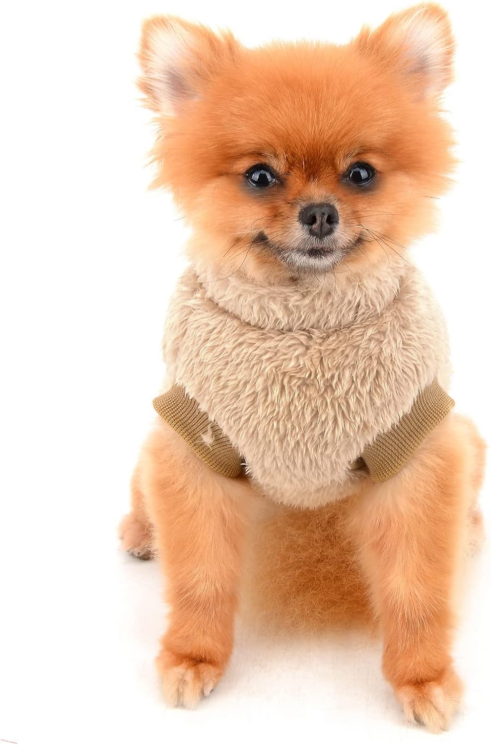 SMALLLEE_LUCKY_STORE Turtleneck Sherpa Pet Jumper