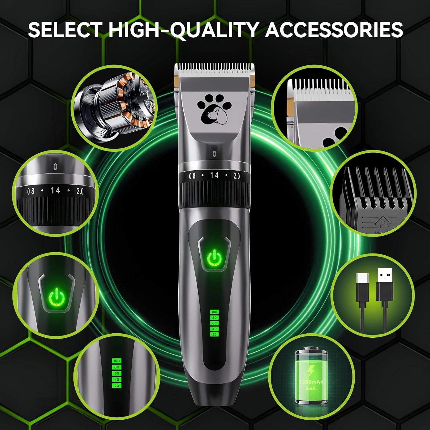 Dog Clippers Cordless, Professional Dog Trimmer, | PetNestUK
