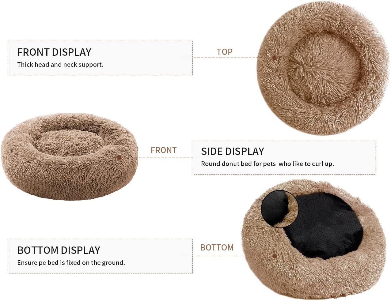 YOJOGEE Calming Donut Puppy Bed for Medium Small | PetNestUK