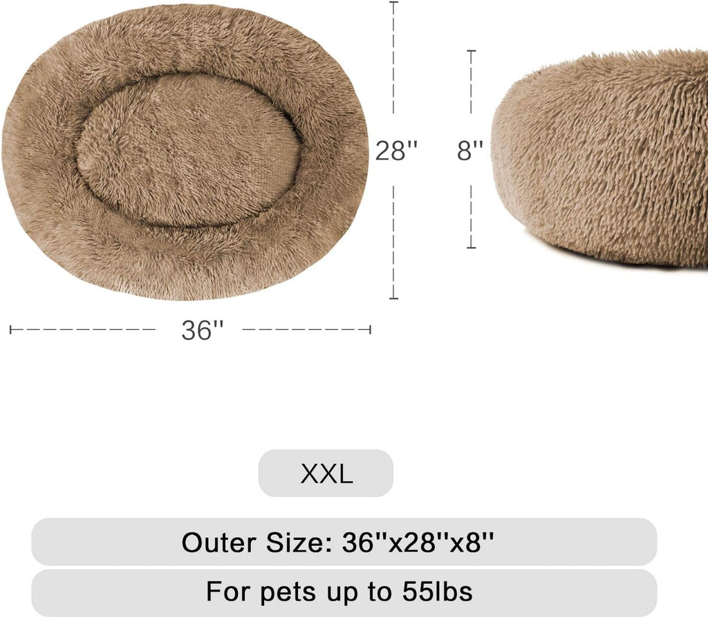 MFOX Faux-Fur Donut Pet Bed