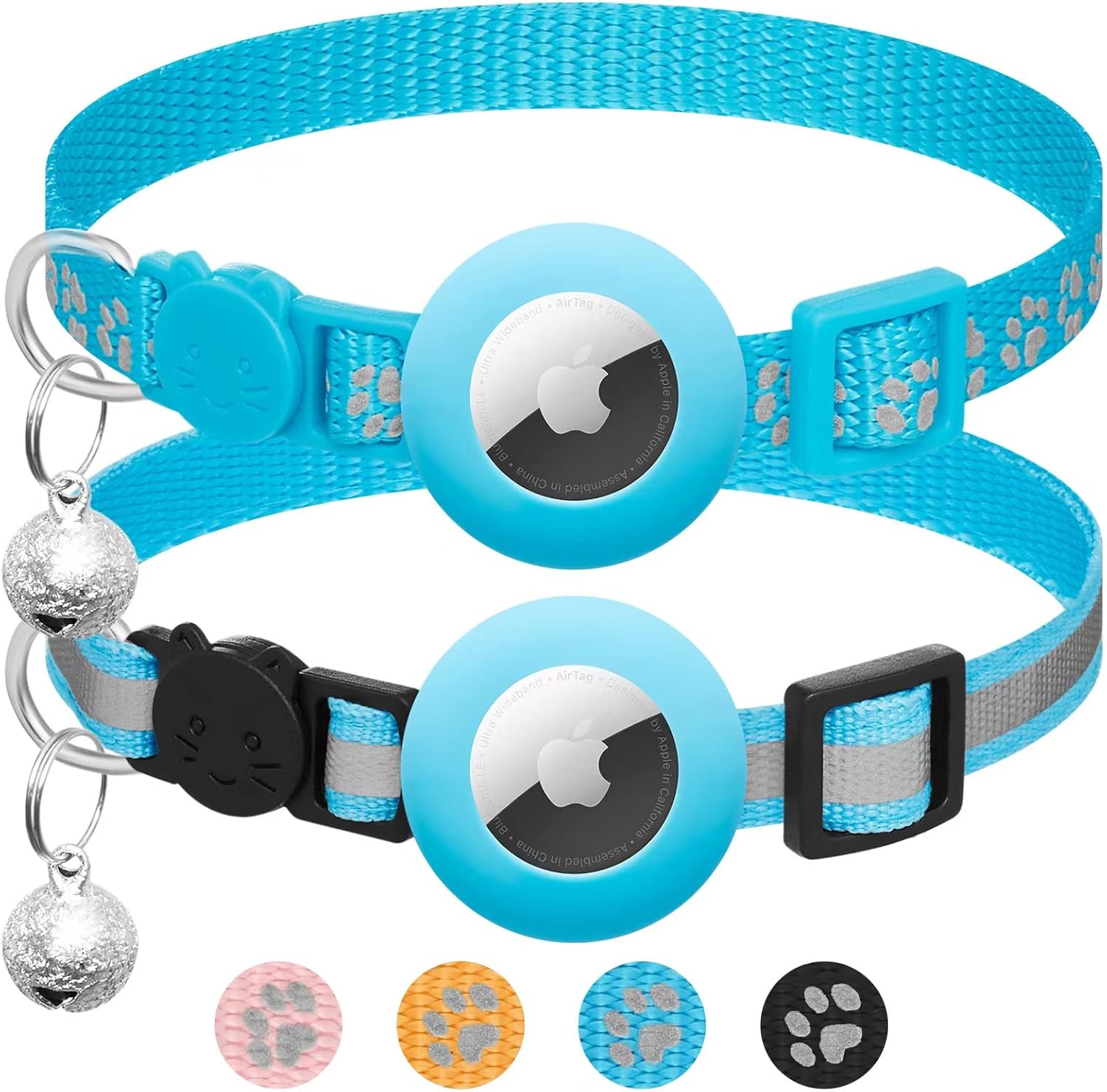 2 Pack Airtag Cat Collar Breakaway with | PetNestUK