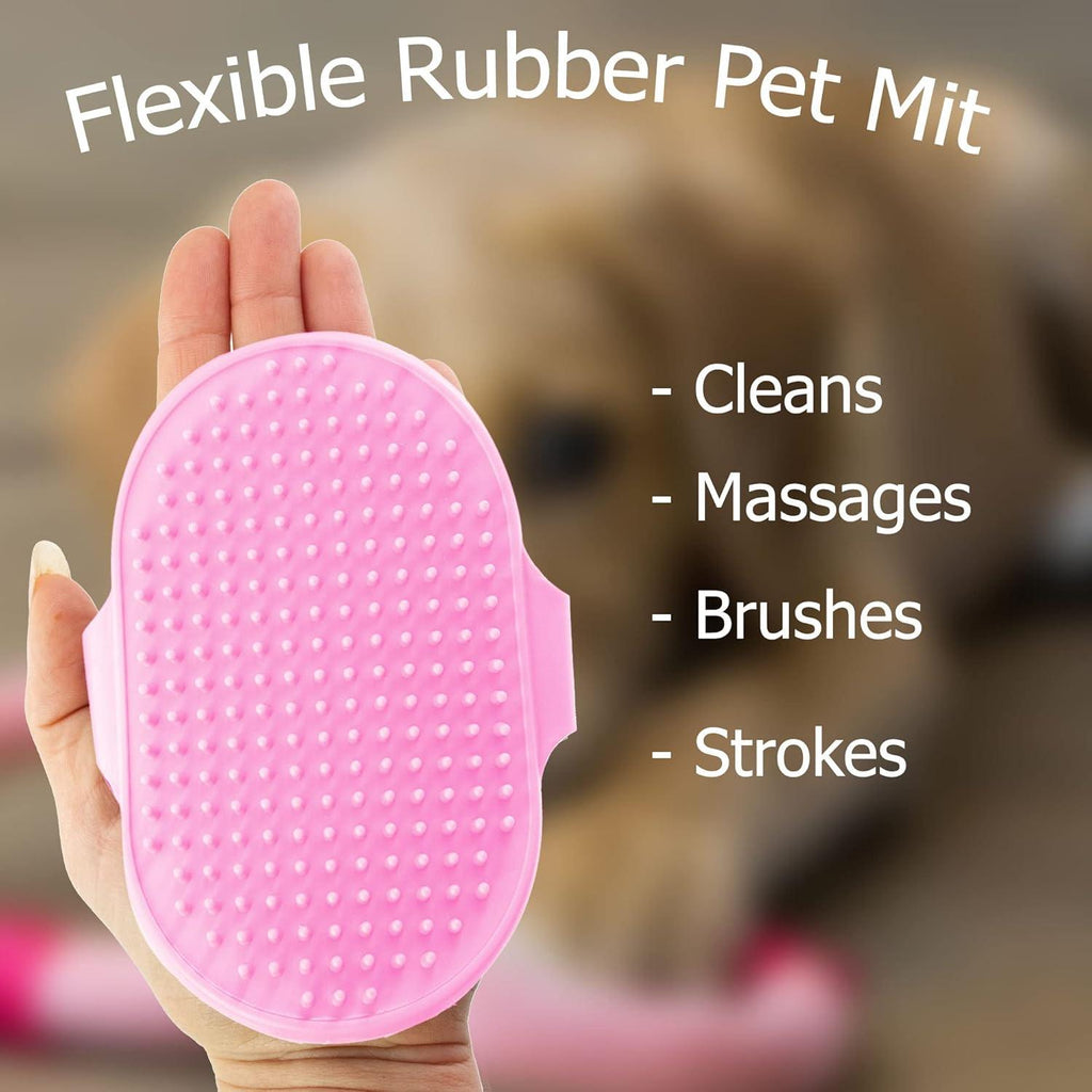Dog Grooming Rubber Pet Mitt, Flexible Mitt that | PetNestUK