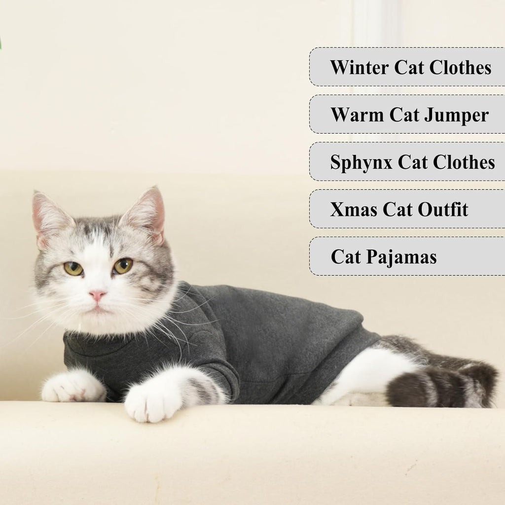 Cyponpy Cat Jumper Fleece Cat Clothing Winter | PetNestUK