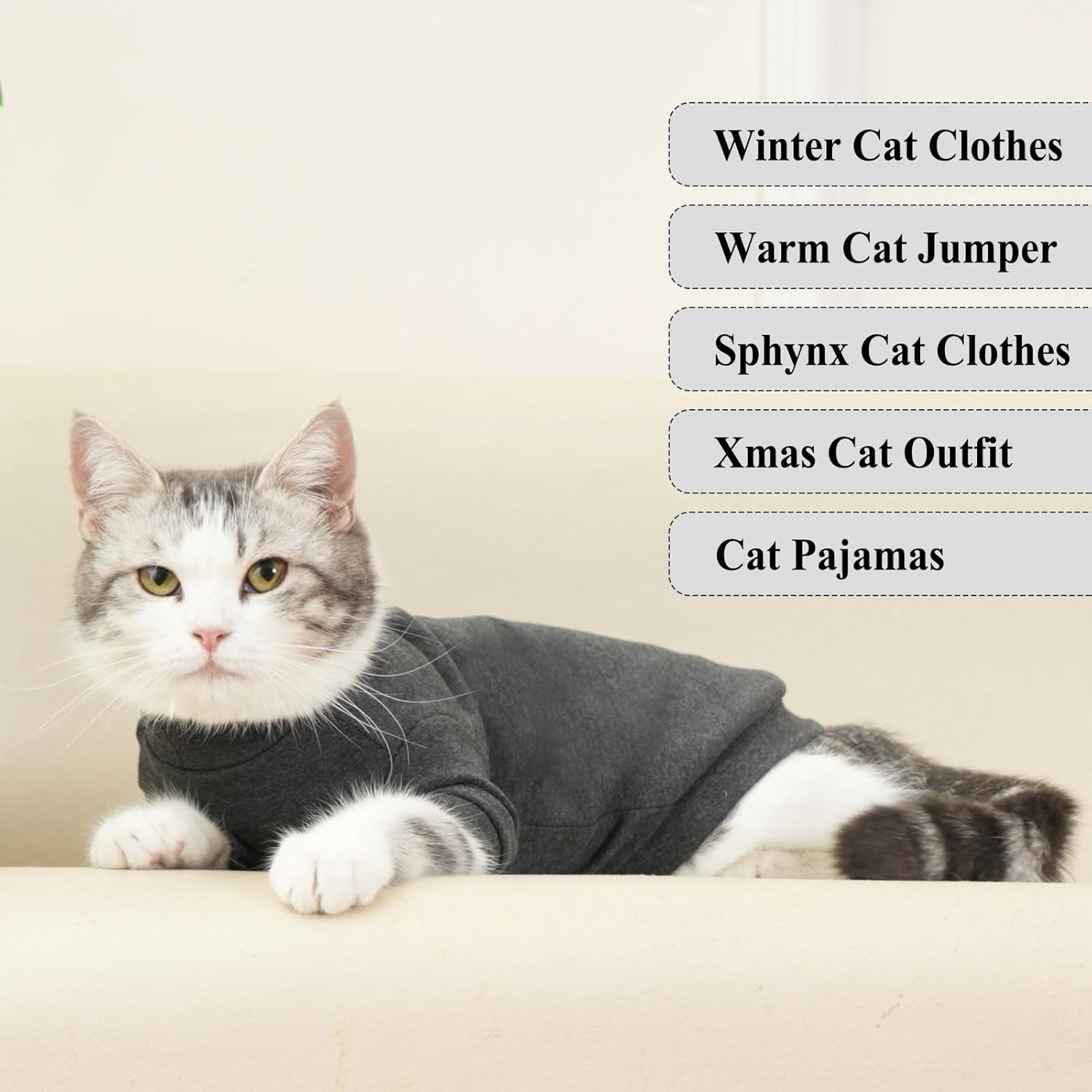 Cyponpy Cat Jumper Fleece Cat Clothing Winter | PetNestUK