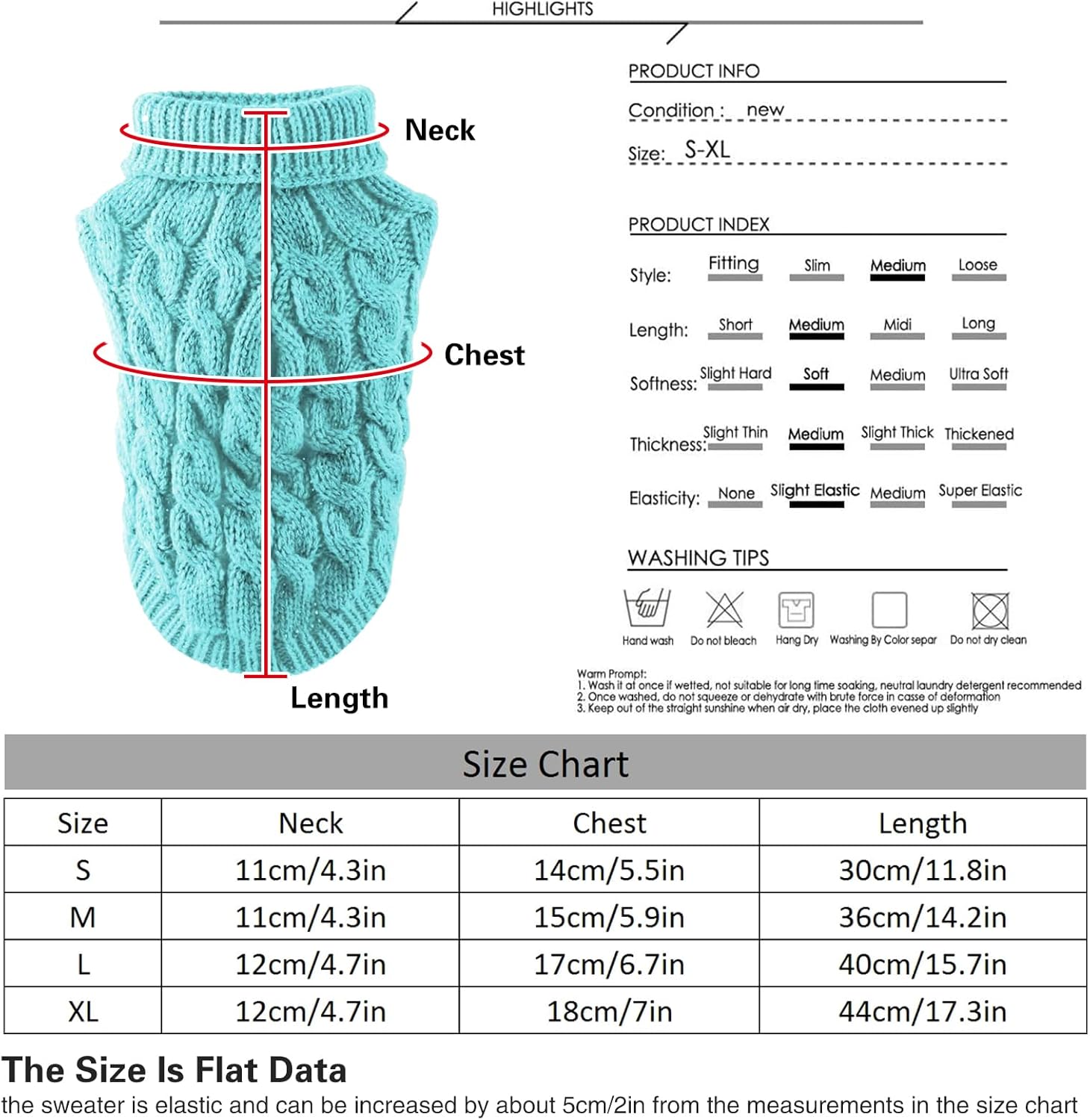 Pet Dog Turtleneck Knitting Sweater Coat Winter | PetNestUK