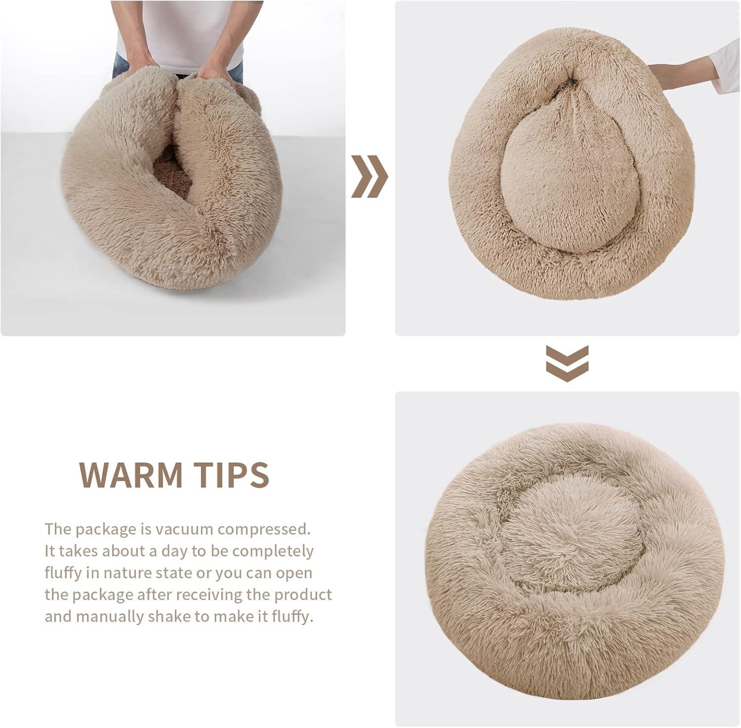 YOJOGEE Calming Donut Puppy Bed for Medium Small | PetNestUK
