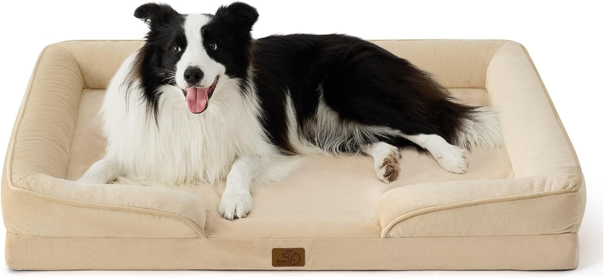Bedsure Foam Dog Sofa Bed with Removable Cover