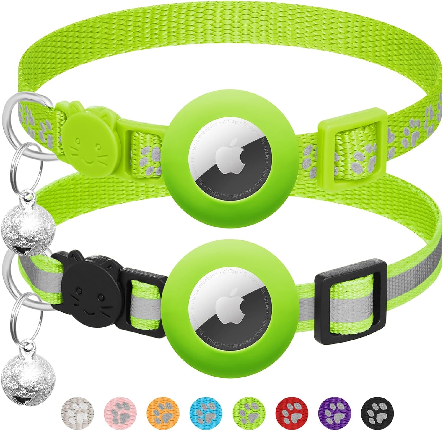 2 Pack Airtag Cat Collar Breakaway with | PetNestUK