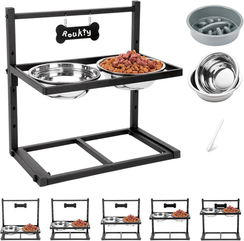 ADENGL Height-Adjustable Dog Feeding Stand