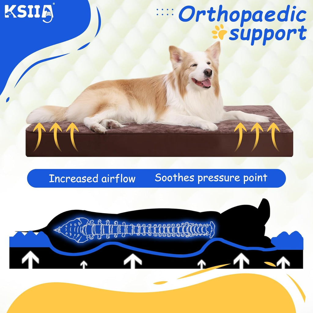 KSIIA Dog Beds Large Washable, Orthopedic Dog | PetNestUK