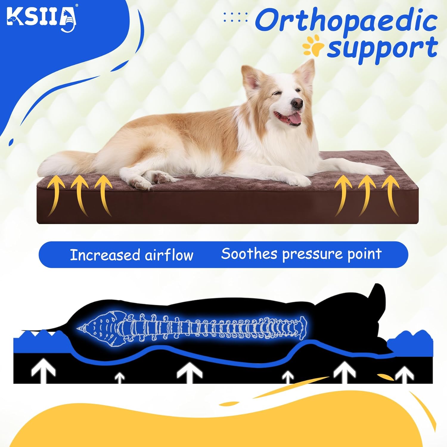 KSIIA Dog Beds Large Washable, Orthopedic Dog | PetNestUK