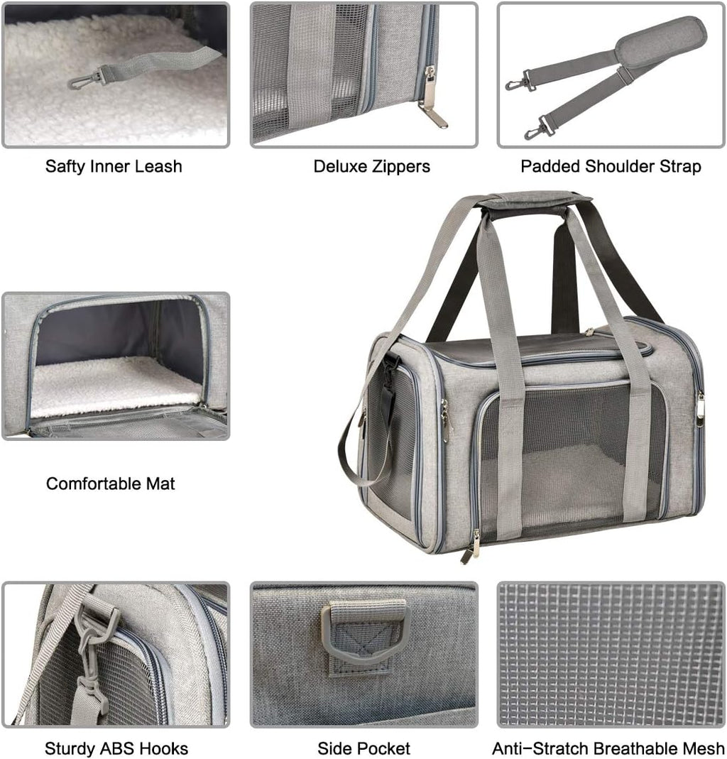 Qlfyuu Cat, Dog Carrier Portable, Soft Sided, | PetNestUK
