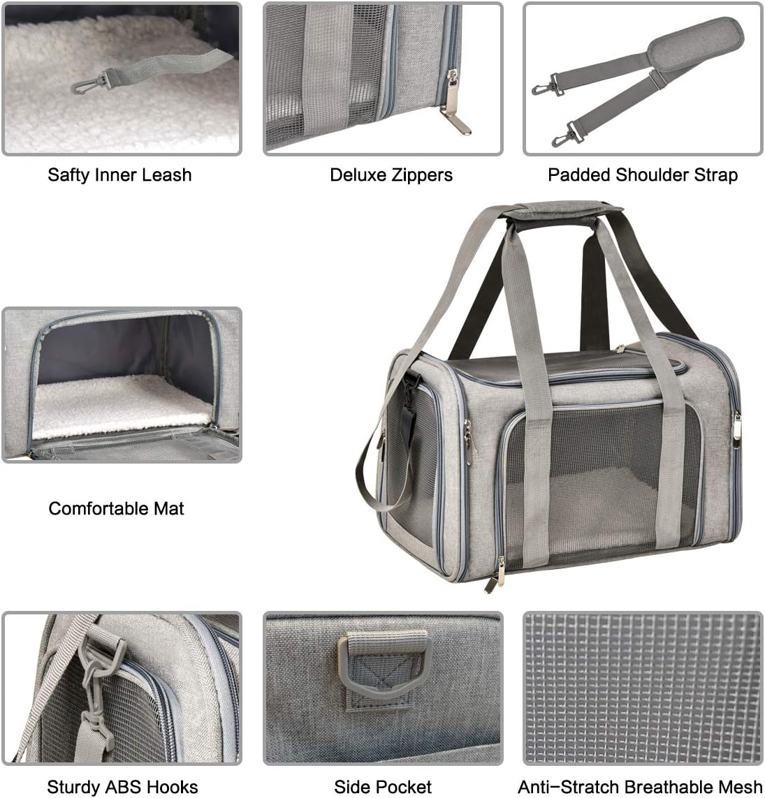 Qlfyuu Cat, Dog Carrier Portable, Soft Sided, | PetNestUK