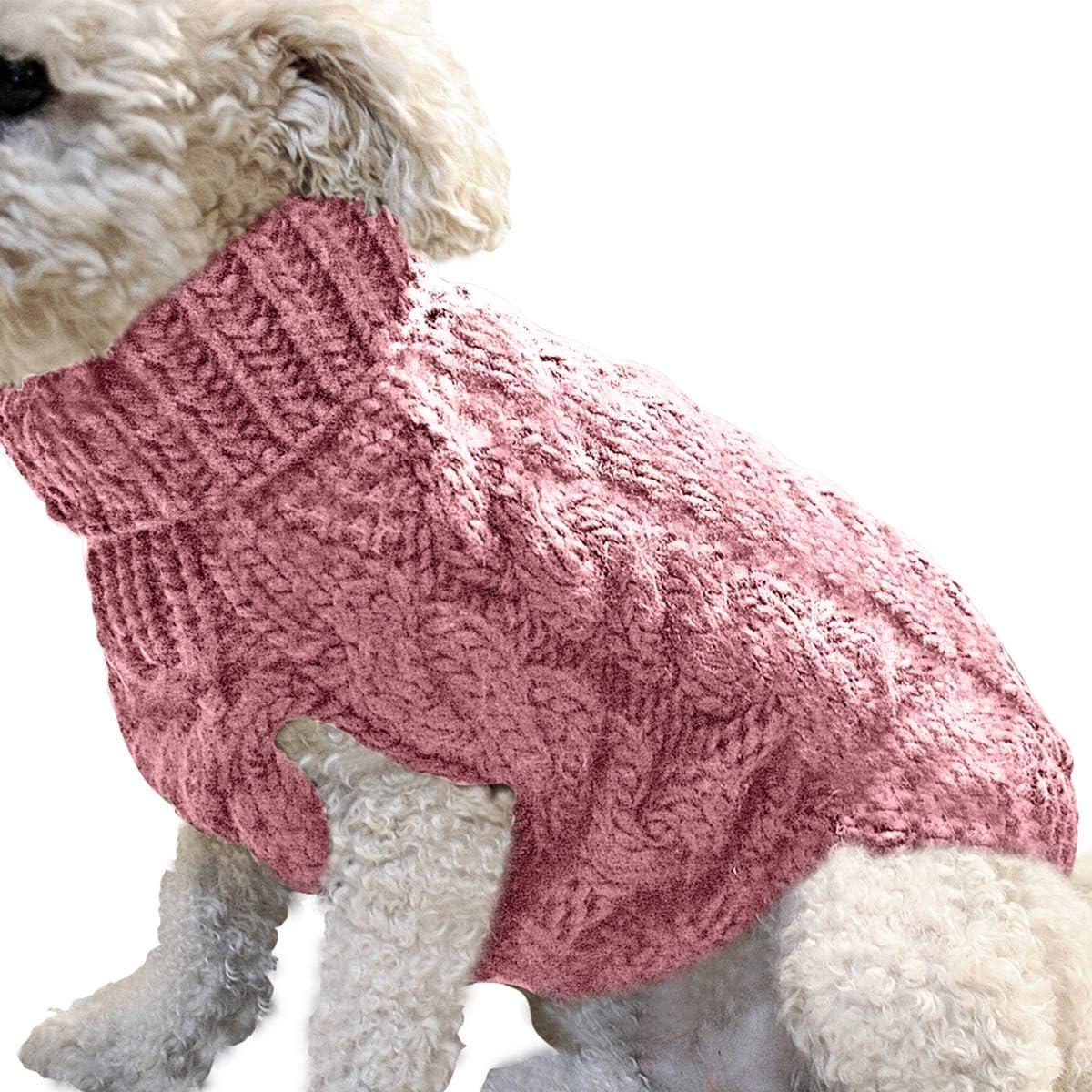 Pet Dog Turtleneck Knitting Sweater Coat Winter | PetNestUK