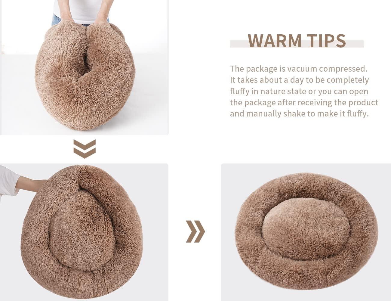 YOJOGEE Calming Donut Puppy Bed for Medium Small | PetNestUK