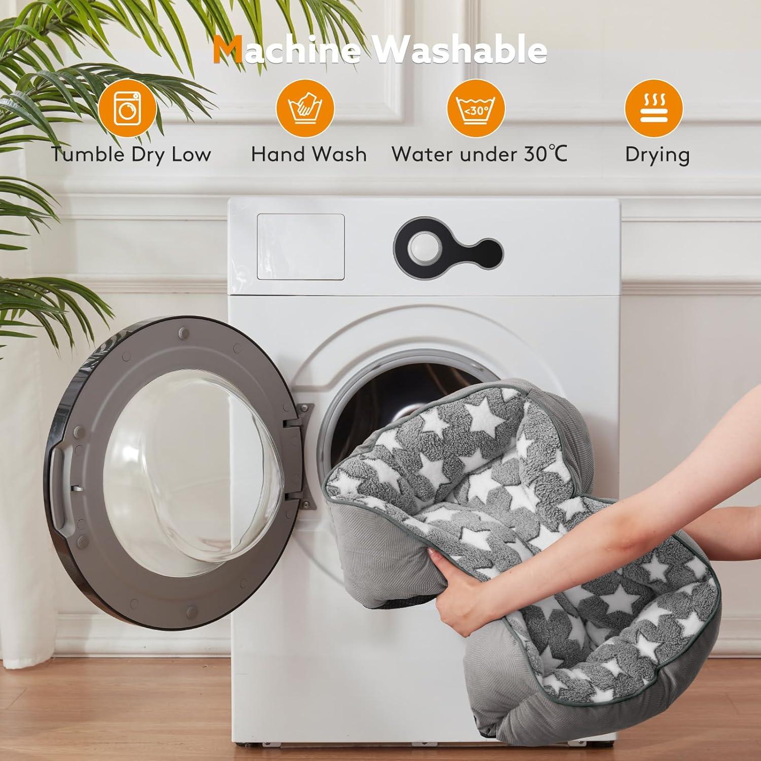 MIXJOY Dog Bed Washable, Super Soft Cosy Dog | PetNestUK