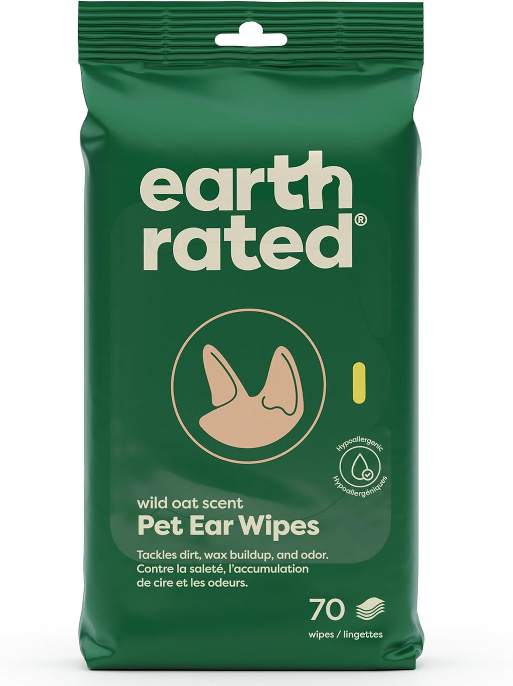 Earth Rated Hypoallergenic Dog Wipes, Cleaning | PetNestUK