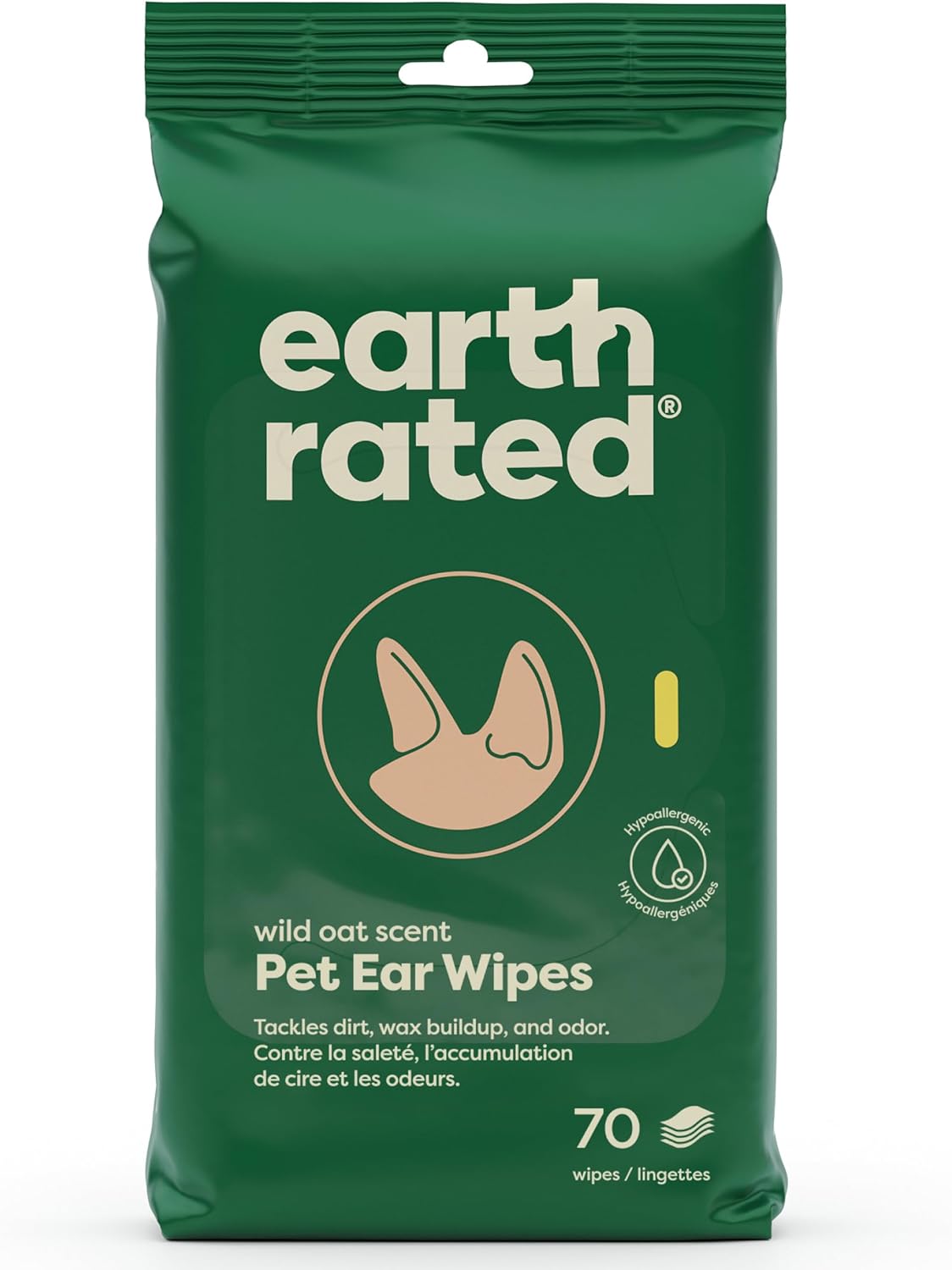 Earth Rated Hypoallergenic Dog Wipes, Cleaning | PetNestUK