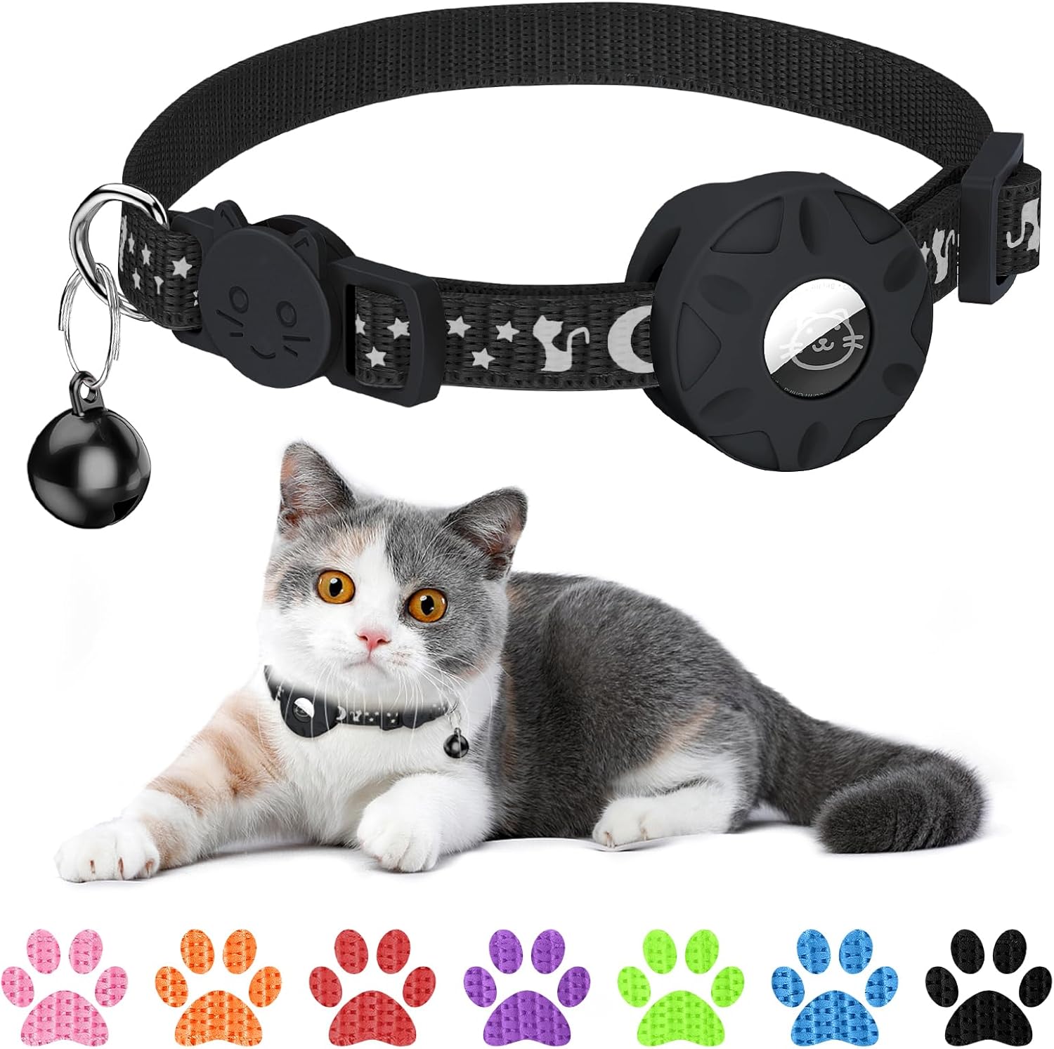 Simket Airtag Cat Collar, Refective Collar for | PetNestUK