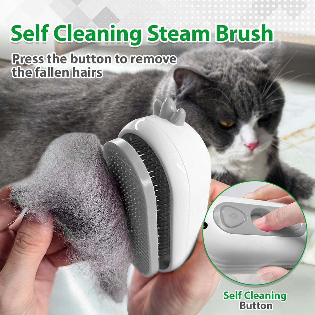 Cat Steam Brush with Release Button, | PetNestUK
