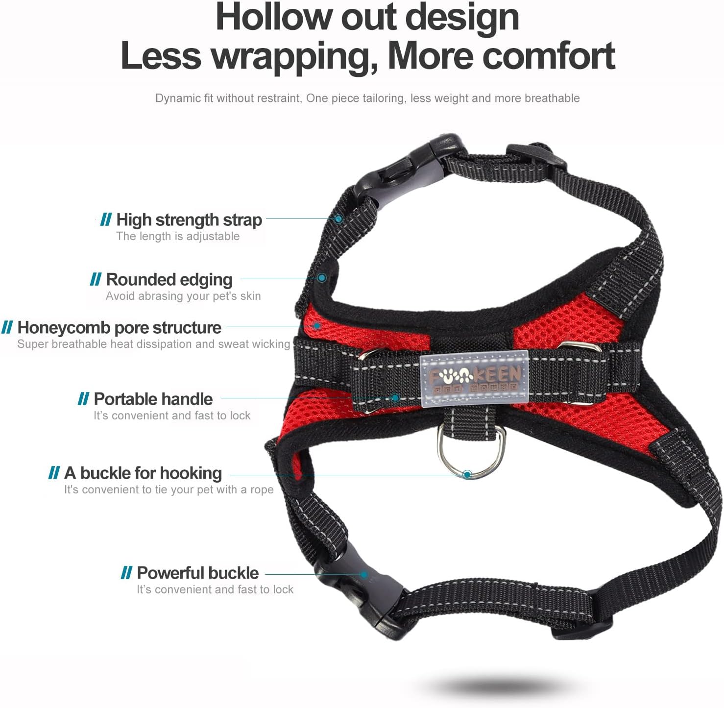 Dog Harness Mesh Breathable Comfortable Pet Vest | PetNestUK