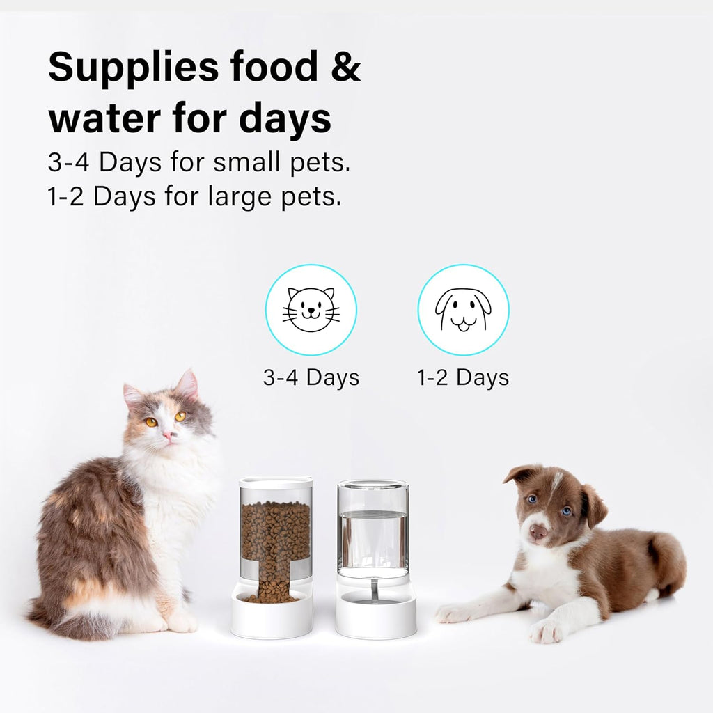 Automatic Food Feeder and Waterer Set 3.2L, 2 | PetNestUK