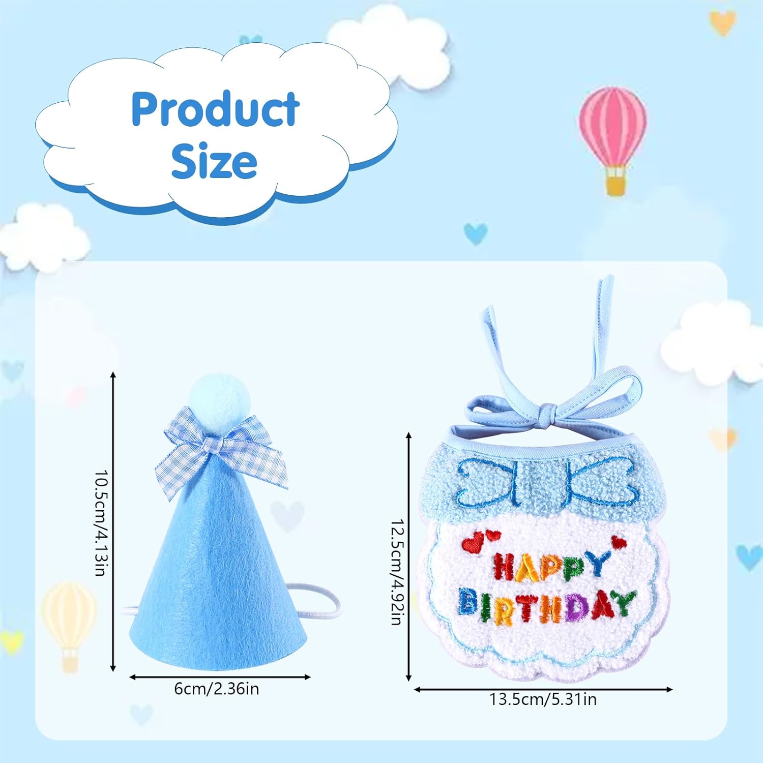 Small Dog Cat Birthday Hat Scarf Set,Cute Cat | PetNestUK