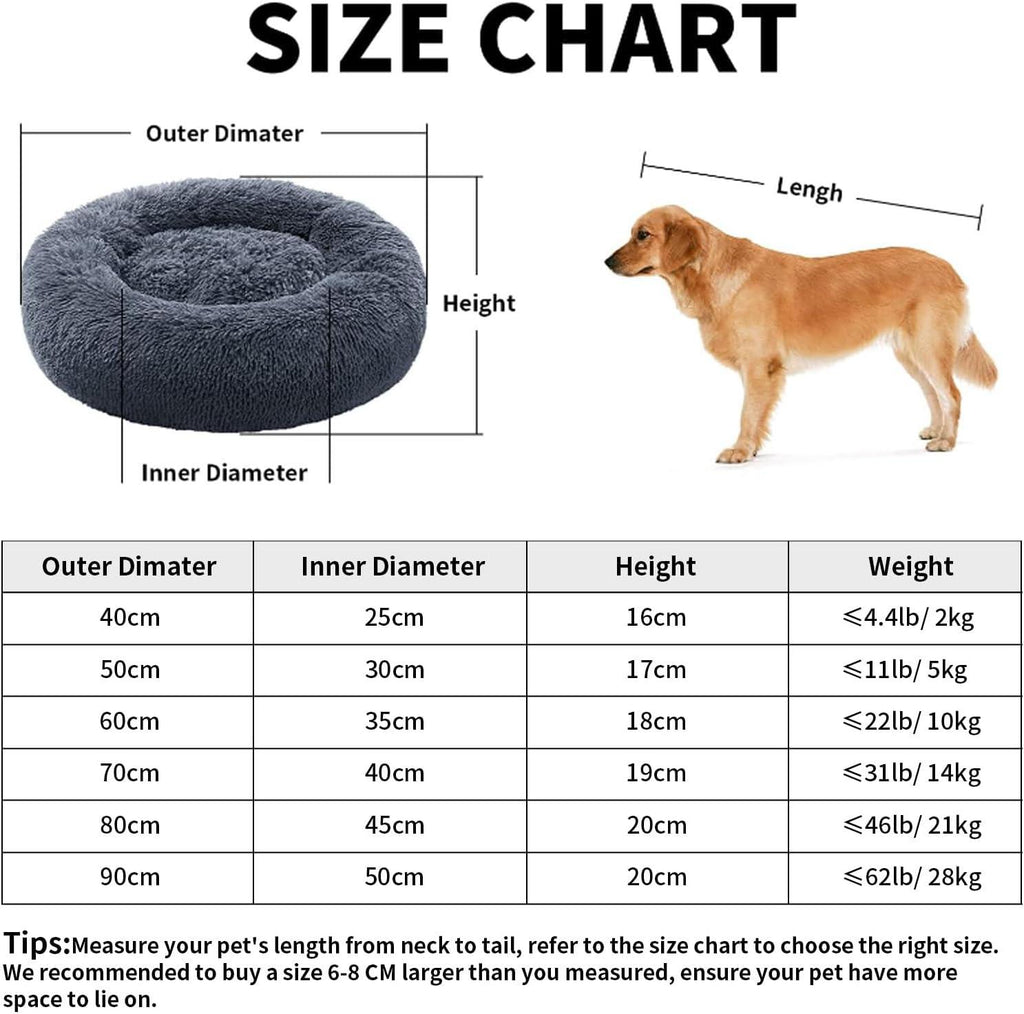 YOJOGEE Calming Donut Puppy Bed for Medium Small | PetNestUK