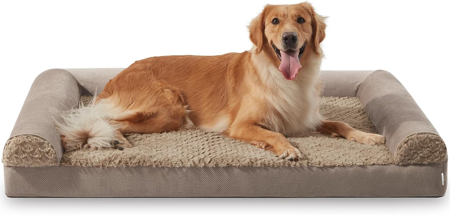FURTIME Large Dog Bed(89 x 64cm), Orthopedic | PetNestUK
