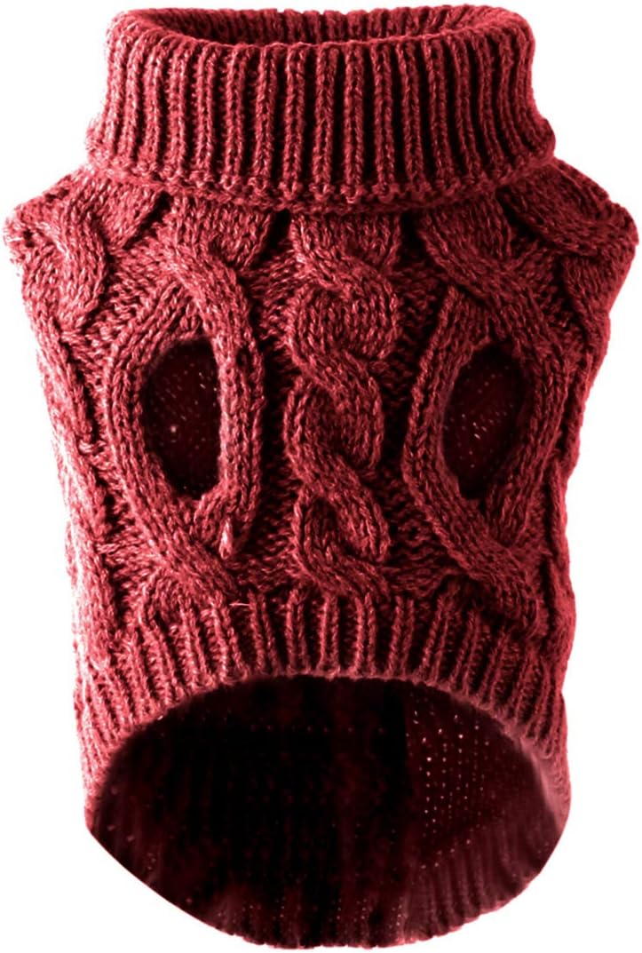 Pet Dog Turtleneck Knitting Sweater Coat Winter | PetNestUK