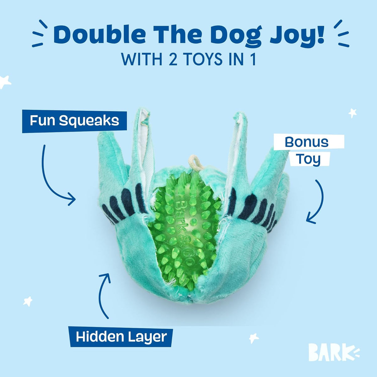 BarkBox Squeaky Plush Dog Toys