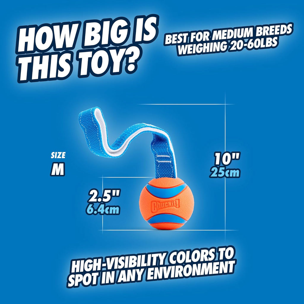 Chuckit! Ultra Tug Dog Toy With Rubber Ball Tug | PetNestUK