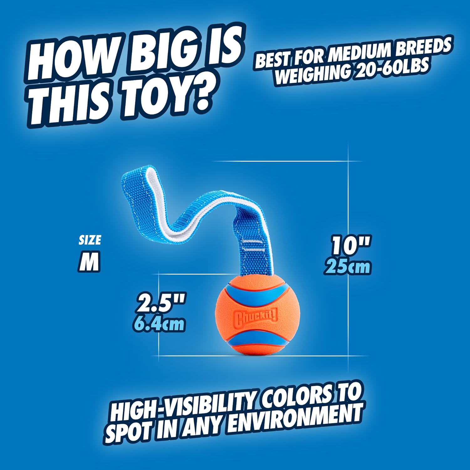 Chuckit! Ultra Tug Dog Toy With Rubber Ball Tug | PetNestUK