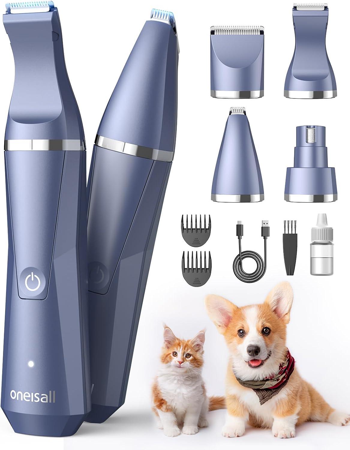 oneisall Dog Cat Grooming Kit 4 in 1 Cordless, | PetNestUK
