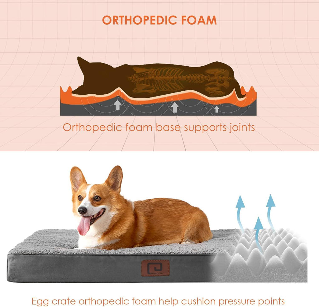 EHEYCIGA Foam Dog Mattress with Removable Cover