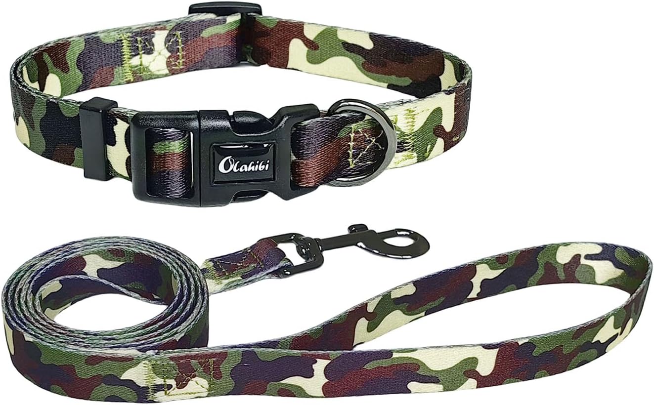 Olahibi Daisy Pattern Dog Collar and Leash | PetNestUK