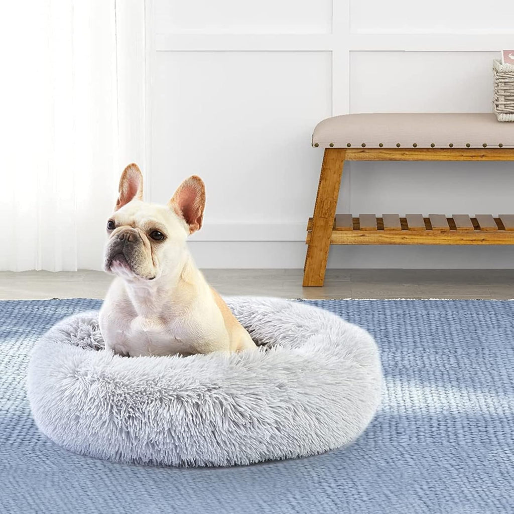 Enjamoy Plush Donut Dog Bed, Calming Round Dog | PetNestUK
