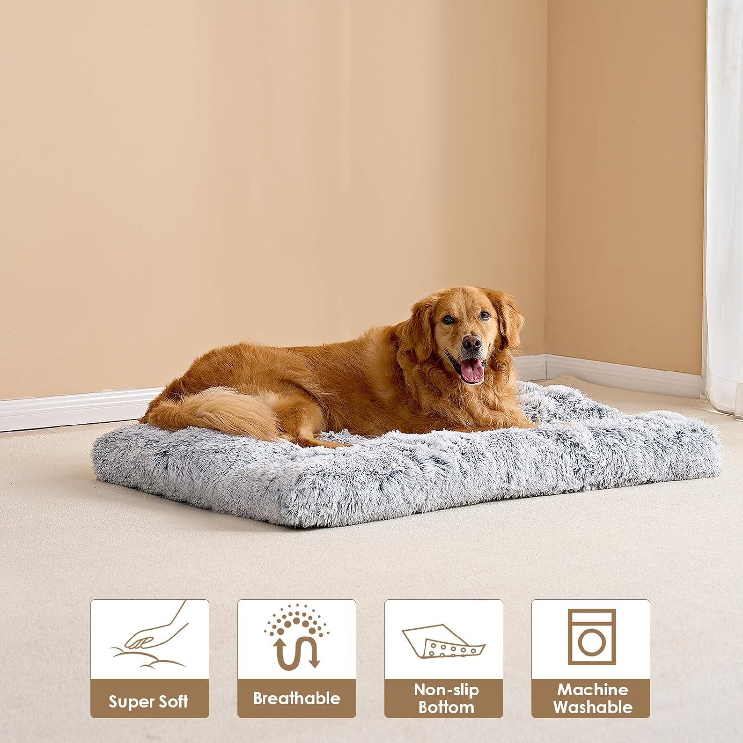 EHEYCIGA Calming Dog Bed Medium, Fluffy Anti | PetNestUK