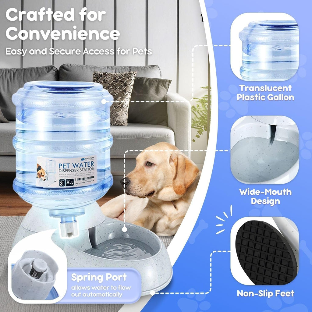 Flexzion Gravity Pet Water Dispenser Drinking | PetNestUK