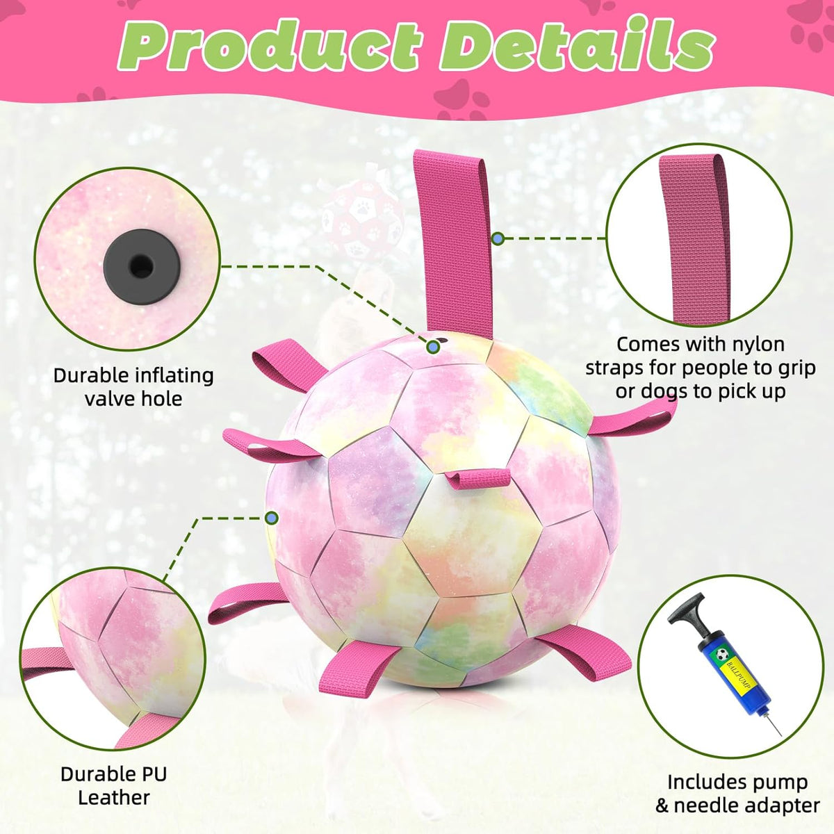 HETOO Dog Football with Grab Tabs