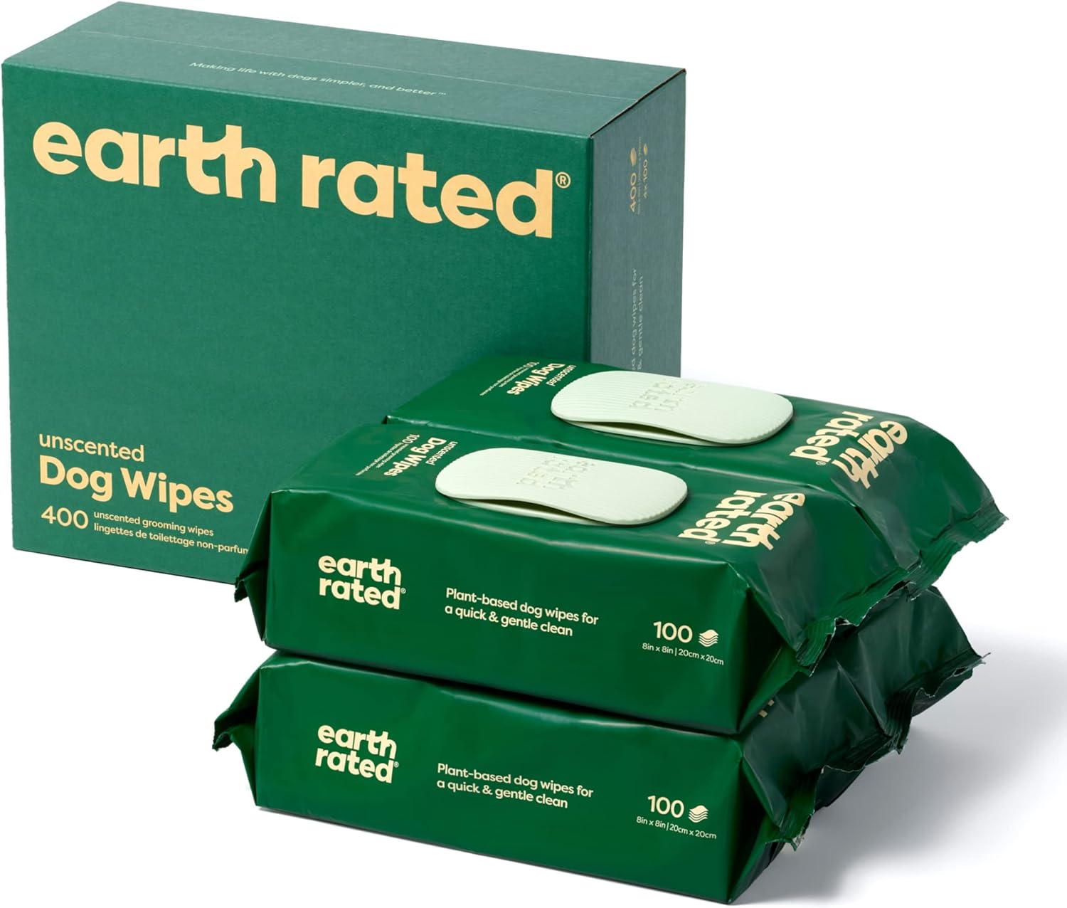Earth Rated Hypoallergenic Dog Wipes, Cleaning | PetNestUK