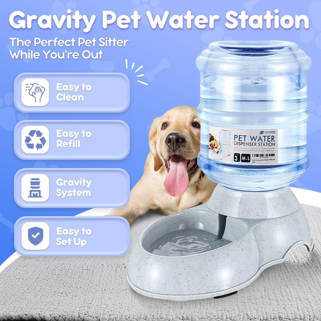Flexzion Gravity Pet Water Dispenser Drinking | PetNestUK