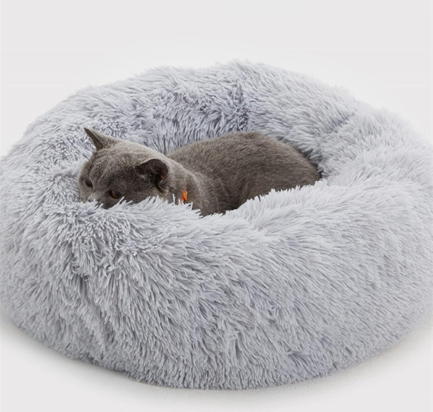 Enjamoy Plush Donut Dog Bed, Calming Round Dog | PetNestUK