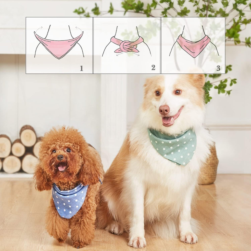 4Pcs Dog Bandana for Small Medium Large Dogs, | PetNestUK