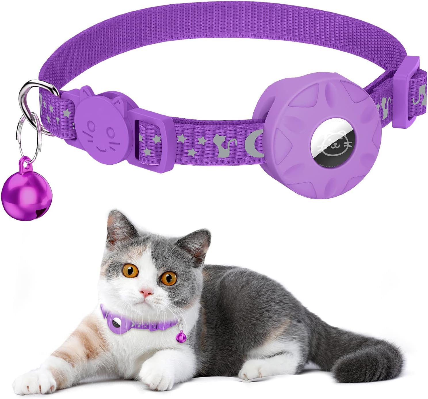 Simket Airtag Cat Collar, Refective Collar for | PetNestUK