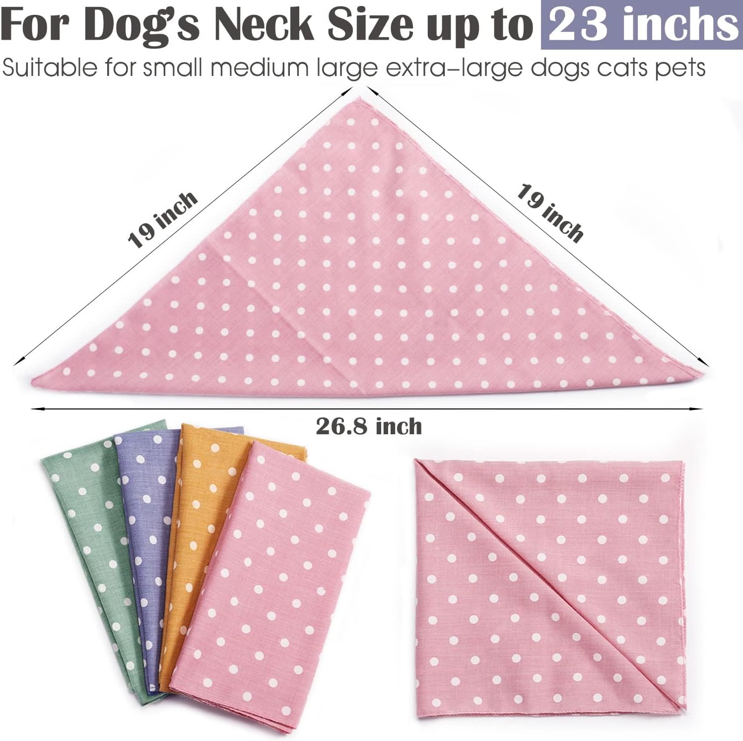 4Pcs Dog Bandana for Small Medium Large Dogs, | PetNestUK