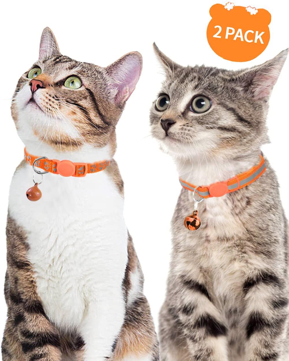Taglory Reflective Cat Collar with Bell and | PetNestUK
