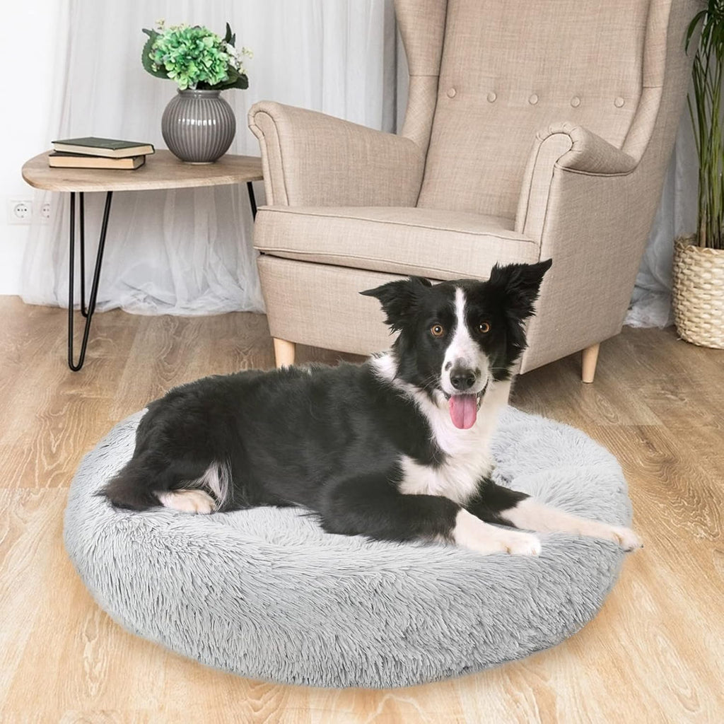 Enjamoy Plush Donut Dog Bed, Calming Round Dog | PetNestUK